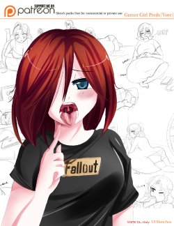 Free Hentai Western Gallery: [Saintxtail]  Gamer Girl Preds sketch pack