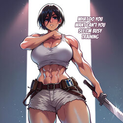 Splashthomson [commission] mikasa bbc comic [ai generated]