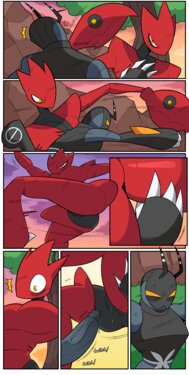 [Idolomantises] Scizor and Lokix: Mating Rituals (Pokemon)