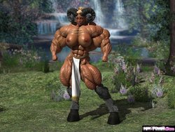 Mythological creatures and animals with muscular hypertrophy By Tigersan