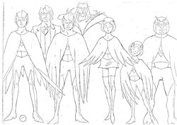 Gatchaman model sheets