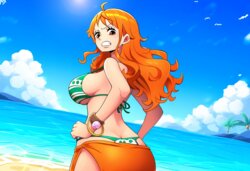 User Request- Nami and Uta beach day [AI Generated]