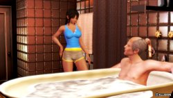 Group bath with a young girl (part 2)