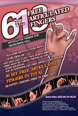 Elsa Babe's 618 event adds extra Bonus! Elsa is giving free Articulated Fingers!20220617