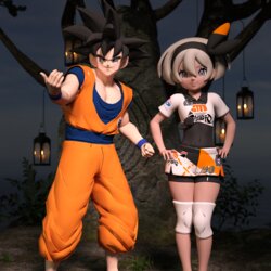 [DarkFaust] Goku and Bea (Dragon Ball Z/Pokemon)