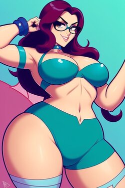 tantalizing toons curvaceous ladies of the pencil  [ Ai generated]