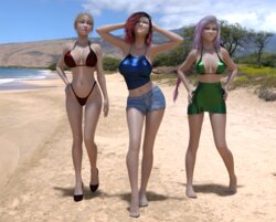 Development of Kaitana, Masha and Vika