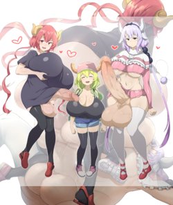 [Sinensian] Small Lucoa x Big Kanna & Iruru DP (Kobayashi-san-chi no Maid Dragon)