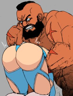 [Sanman-Drill] Zangief VS. Rainbow Mika (Street Fighter) [Japanese + English]