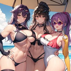 Bikini Girl AI art (AI Generated)