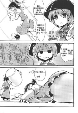 (C86) [106m (Ebizome)] Reimu no Katsuyakukin de Marisa ga Abunai (Omaera ga Ookiku Naare! Touhou Kyojinka Goudoushi) (Touhou Project) [Korean]