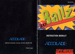 Ballz 3D: Fighting at its Ballziest (1994) - SNES Manual