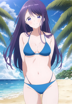 (AI Generated) Nagisa Kubo in Bikini