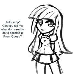 [livesmutanon] MLP - Equestria Girl (B&W)