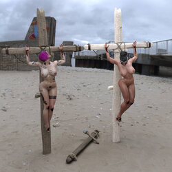 Artist:HLT1W - Judy and Panam Crucified