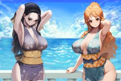 [Letdie] Robin & Nami (One Piece) [Decensored]