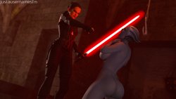 [justausername] Dark Rey captures Liara (Star Wars/Mass Effect)