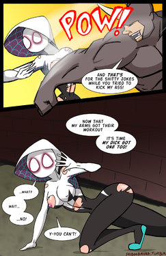 [Shiboobmura] The Rhino vs. Spider-Gwen (Spider-man)