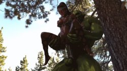 Amaya and the Orc 3D (GIF)