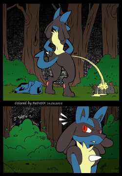 [Nastacula] A Wild Lucario Appears (Pokemon) [Colorized]