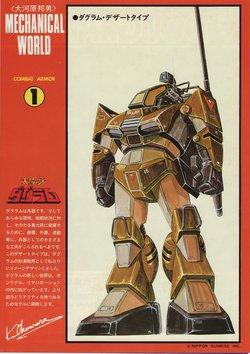 Fang of Sun Dougram MECHANICAL WORLD  by Kunio Okawara [Appendix of TAKARA SAK]