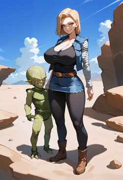 [ETUS] Do Android18 Birth Saibaiman's Child? (Dragon Ball Z) [AI Generated]