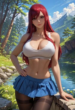 [euskyart] Erza Scarlet (Fairy Tail) Full Set (35 pcs) (Patreon) (AI Generated)