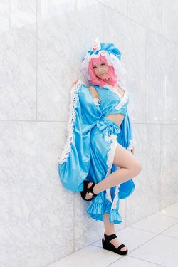 Saigyouji Yuyuko cosplay by @mocidukimochico