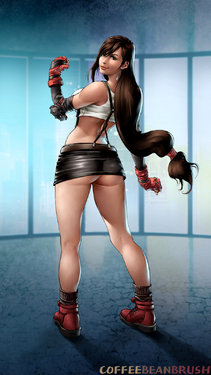 tifa lockhart boobjob (coffeebeanbrush)