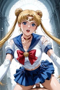 Sailor Moon Heroines Defeated [AI generated] [Pony Diffusion]