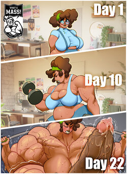 [What a Mass!] Tracy's Growvember - Hyper Muscle Futanari Growth Story