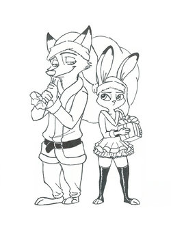 [Kuromiuniverse] NIck and Judy as Santa's Helpers (Zootopia)