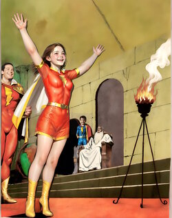 Mary, the first champion of Shazam! (AI generated)