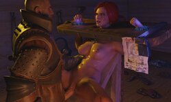 BlendGuardian: Triss in the doghouse. Yennefer in a doghouse. Sorceress in the doghouse