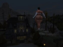 [The Sims 4] Big Ass Muscle milf Heroine Defeated During The Fight and Get Hard Rape by Enemy