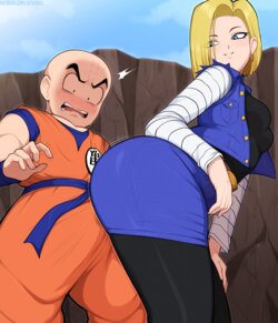 [Afrobull] Android 18 and Krillin (Dragon Ball Z)