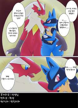 [Netiel] Bashaamo ♂ x Lucario ♂ Ero Manga[Korean]