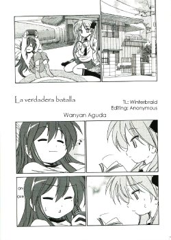 (C78) [Joshinzoku (Wanyanaguda)] La Verdadera Batalla (Lucky Star) [Spanish] {Lo Mejor Del Yuri}