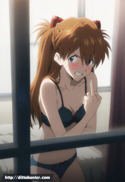 [Ditto Seeker] Spying on Asuka undressing [Ai Generated]