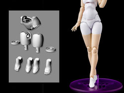 Megami Device M.S.G. 02 Bottom Set White Model Kit [bigbadtoystore.com]