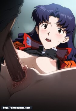 Misato Katsuragi in a gangbang [Ai Generated]