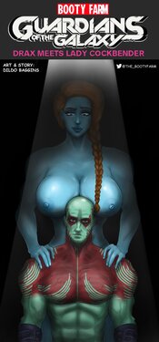 [Booty Farm (Dildo Baggins)] Drax meets Lady Cockbender (Guardians of the Galaxy)