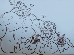 Winston and Roadhog (Overwatch)