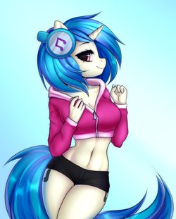 (Yutakira92) Undress DJ-Pon3 (My little pony)