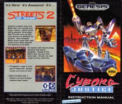 Cyborg Justice (Genesis (Mega Drive)) Game Manual