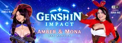 [VR Conk] Genshin Impact: Amber & Mona A XXX Parody