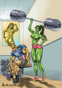 She-Hulk and Captain america