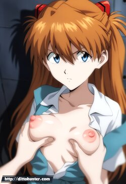 Asuka Langley getting breast massage [Ai Generated]