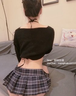 [萌白酱]18.8月1期（半乳毛衣超短裙57p