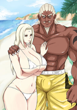 [Nekuraneko] Tsunade & Raikage at the Beach (Naruto)